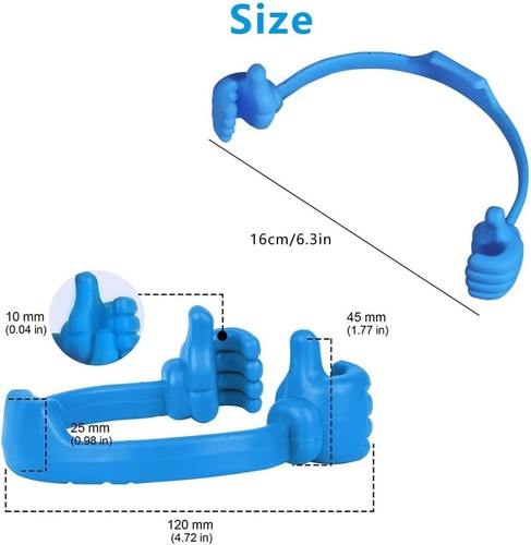 Handyständer, Daumen hoch Faul Handyhalter für Desktop, verstellbares Silikon - Bild 4 von 7