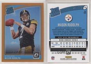 2018 Donruss Optic Rated Rookie Orange Prizm /199 Mason Rudolph #155 Rookie RC