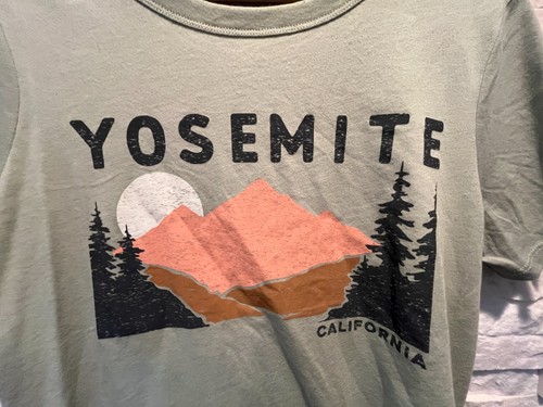 EUC Women's ZOE + LIV Yosemite California S/S Crew Neck T-Shirt Earth Tones S - Picture 2 of 4