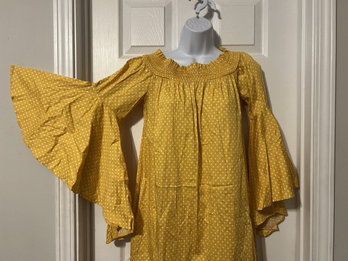 New York & Company Baby Puppenkleid gelb gepunktet Gr. L - Bild 6 von 8