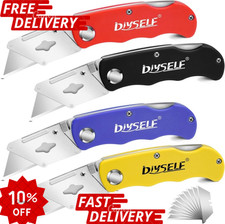 4 Pk Blade Razor Knife Box Cutter Folding Utility Knife Quick Extra10 Blades