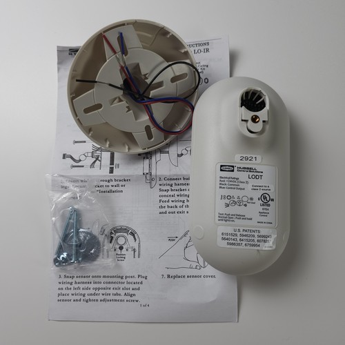 NEW - HUBBELL LODTRP LIGHTOWL DUAL TECH OCCUPANCY SENSOR 1600 SQFT 24VDC WHITE - Picture 3 of 4