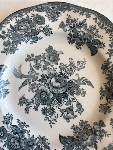 Plato Enoch Wedgwood Tunstall Faisanes Asiáticos Verde Azul Blanco 7.5" - Imagen 6 de 15