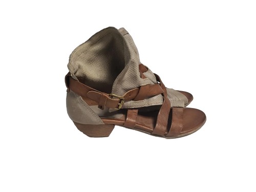 Zapato Miz Mooz Talla 39 Marrón Gris Tobillo Punta abierta Botas Cassidy Glacier - Imagen 3 de 10