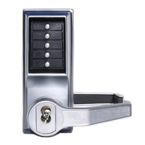Dormakaba Kaba 4YF92 L1000 RH Simplex Mechanical PushButton Lockset Satin Chrome - Picture 4 of 12