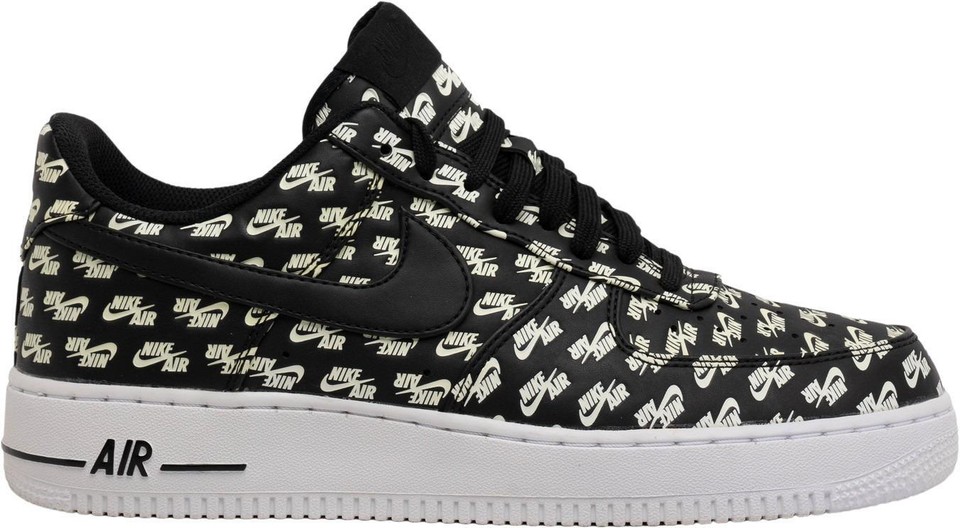 スニーカー Nike Air Force 1 Low '07 QS 'All Over Logo Black' FW 17 2017 Nike Air Force 1 '07 QS Low All Over Logo Black for Sale