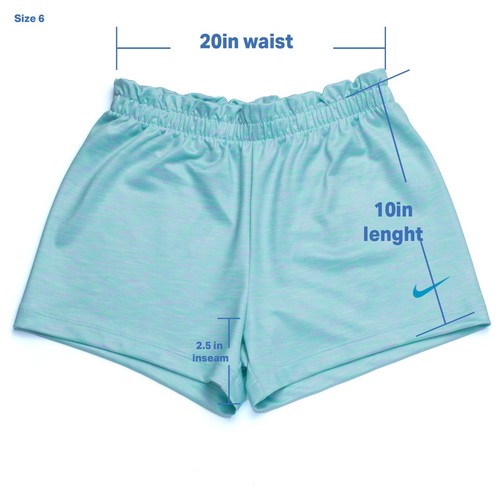 Nike Girts Dry Fit Athletic Paperbag Shorts Tropical Twist Unicorn Size 6, 6x - Picture 4 of 11
