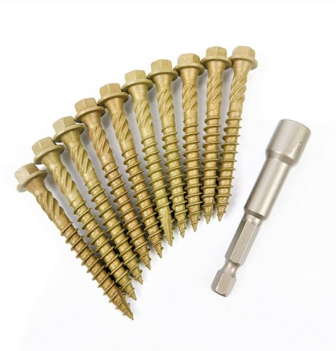 HEX HEAD LANDSCAPE SCREWS SLEEPER DECKING FIXING TIMBERFIX TIMBERLOK IN-DEX TYPE - Picture 2 of 83