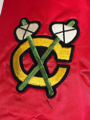 VINTAGE STARTER CHICAGO SCHWARZE FALKEN JACKE HERGESTELLT IN USA L BRUST 24 ZOLL LÄNGE 24 ZOLL - Bild 5 von 10