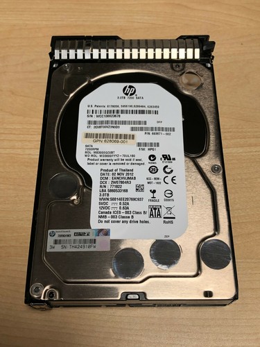 693671-002-SC HP 3TB 6G SATA 7.2K rpm 3.5" LFF SC Midline Hard Drive Gen8/Gen9 - Afbeelding 1 van 2