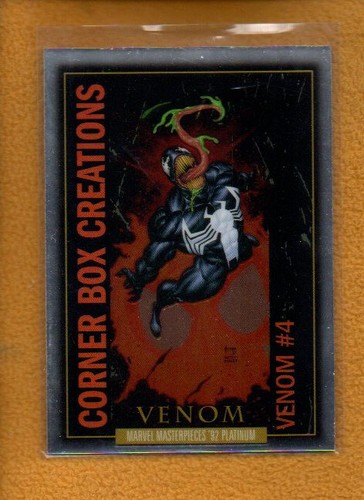 Venom 2024 SkyBox Marvel Masterpieces ’92 Platinum Corner Box Creations #CB-9 - Picture 1 of 2