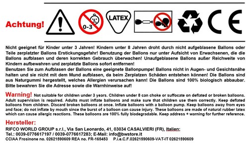 100 great 48cm Ø balloons colorful * 100 x balloons colorful * BWS/RIFCO * PREMIUM * - Picture 4 of 4