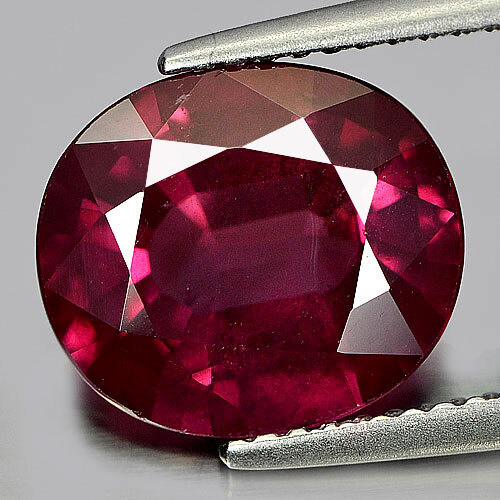 Rhodolite Garnet Purplish Pink 5.37 Ct. Oval 11.2 x 9.8 Mm. Natural Unheated Gem - Picture 2 of 4