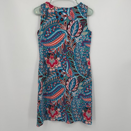 Talbots Dress Womens Size Small Petite Colorful Mutlicolor Sleeveless Business - Imagen 4 de 6