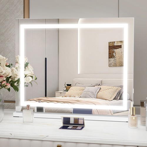 Hollywood Large Makeup Mirror 58*46cm Vanity Mirror Dimmable LED 3 Color Light - Picture 4 of 13