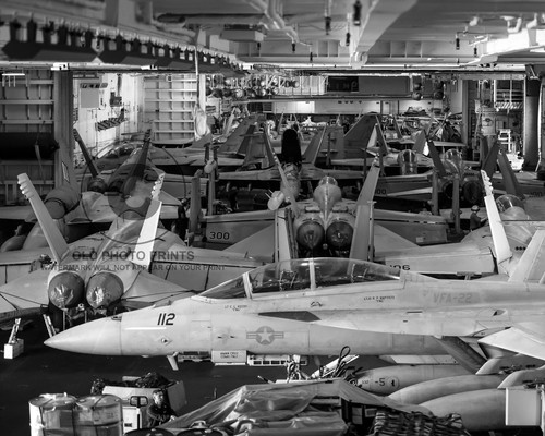 USS Theodore Roosevelt CVN 71 Aircraft Carrier 2018 Photo Hanger Bay 8X10 Print - Picture 2 of 2