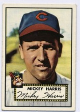 1952 TOPPS #207 MICKEY HARRIS VG 1/2" CREASE BELOW "MICKEY"