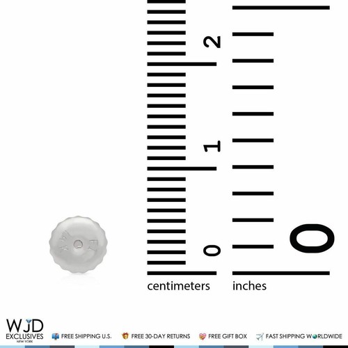 1 Ersatz Schraubbar Schraubmuttern Ohrring Rückseite 14K Weißgold - Bild 4 von 5