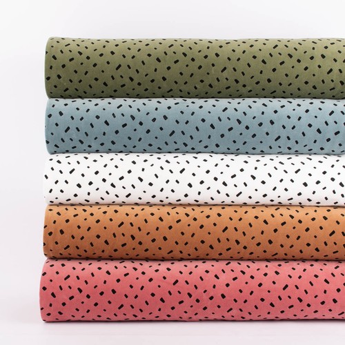 Bekleidungsstoff Nicky Tupfen Punkte dunkel altrosa schwarz 1,55m Breite - Bild 8 von 9