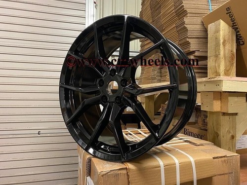 19" Ford Focus RS MK3 Wheels Gloss Black Focus ST Mondeo Transit Connect 5x108 - Picture 6 of 8