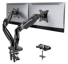 Dual Monitor Stand Full Adjustable Monitor Desk Mount Swivel Vesa Bracket With C