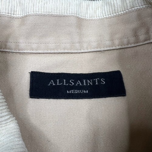 Chaqueta All Saints Lancer para hombre talla M mediana beige cuello pana - Imagen 6 de 11