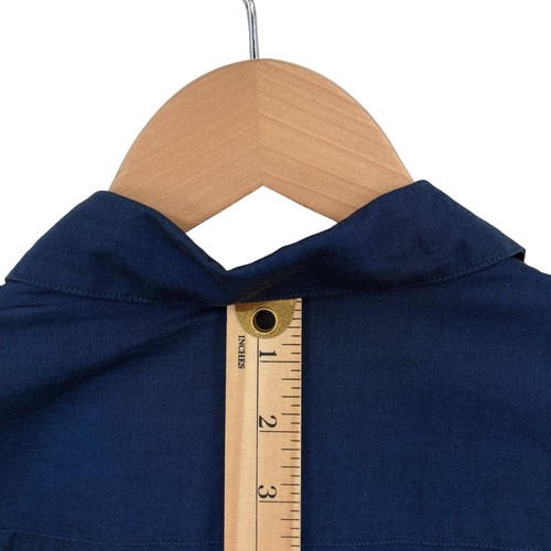 Calvin Klein Shirt Boys Size 16 Blue Cotton Long Sleeve Collared Button Down - Picture 15 of 16