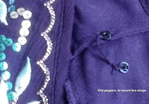 VINTAGE MONSOON SILK EMBELLISHED SEQUIN INDIAN DEEP V PURPLE FLARED TIE 12 (10) - Picture 9 of 10