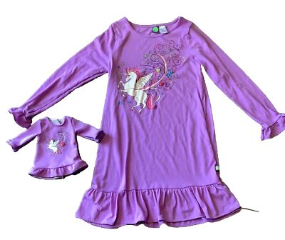 Dollie & Me Youth Girls Nightgown Pajama Size 12 Comfort VGUC Long Sleeve