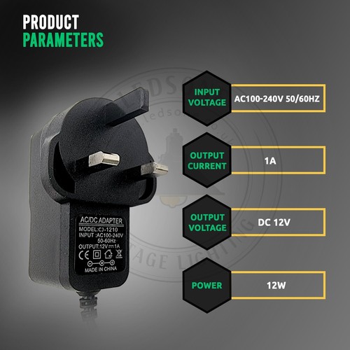 12V 1A-10A DC PSU Charger Power Supply Adapter for CCTV Camera LED Strip UK Plug - Picture 22 of 38
