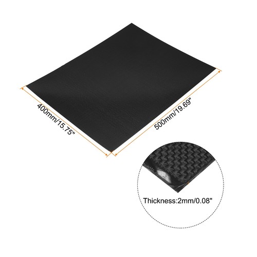 1 Pcs Carbon Fiber Sheet 500x400x2mm Glossy Surface Plain Weave Panel Sheet - Picture 2 of 6