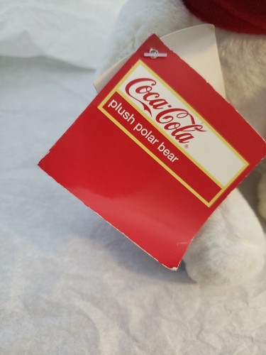 COCA-COLA PLUSH POLAR BEAR CHRISTMAS PLUSH 7" TALL 2014 - Picture 10 of 10