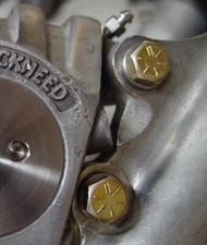 1972-77 Norton Commando FRONT DISC, Zinc Chromate Plated Caliper Mounting BOLTS