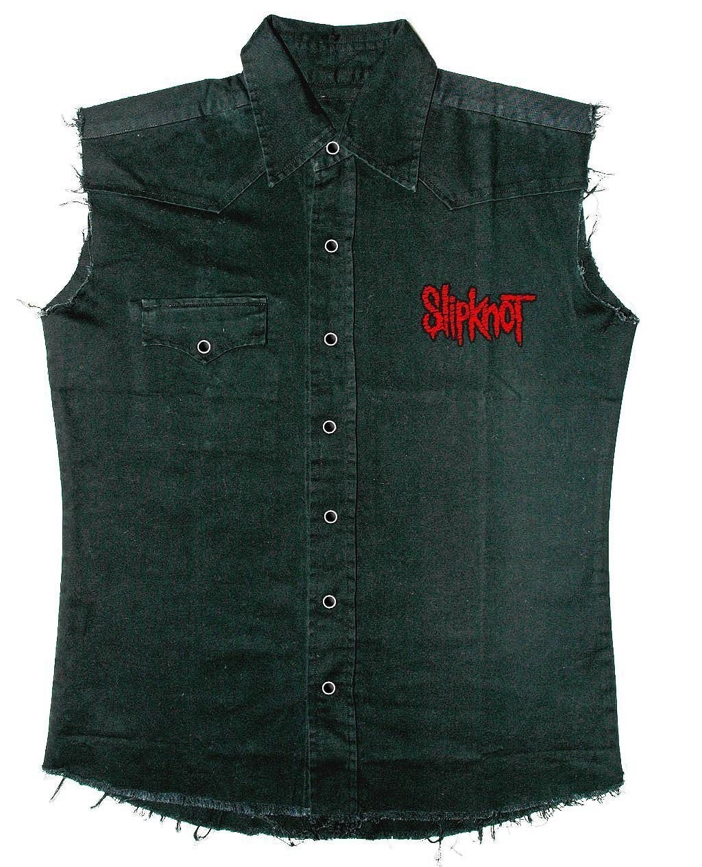 SLIPKNOT 9 PUNTI STAR Senza Maniche Camicia di lavoro-Nuovo & Ufficiale SLIPKNOT 9 PUNTI STAR Senza Maniche Camicia di lavoro-Nuovo & Ufficiale