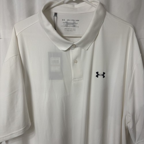 Under Armour Shirt Mens 4XL Gray Short Sleeve Polo Golf Performance Hear Gear - 第 1/7 張圖片