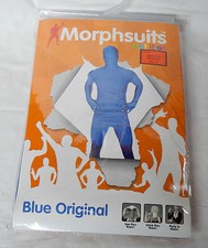 Halloween Morphsuits Blue Adult XL Movies Green Screen Parties See Drink Thru 7K
