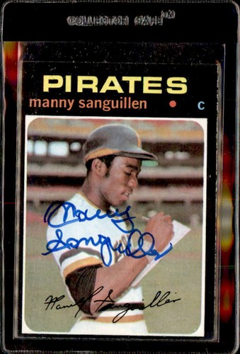 Carta Baseball Autografata Manny Sanguillen Pittsburgh Pirates 1971 Topps #480 - Foto 1 di 2
