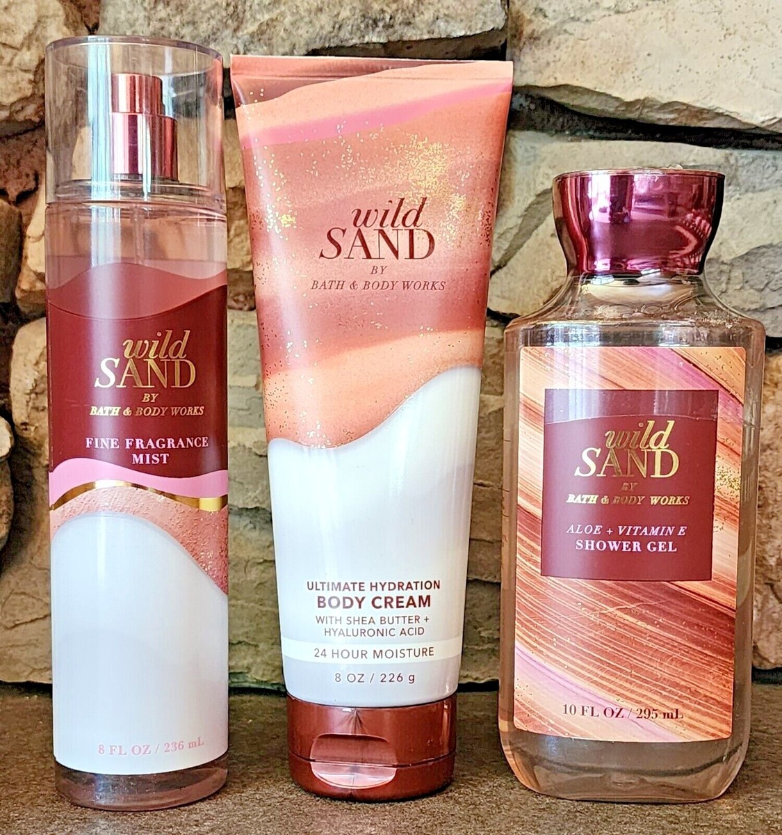 Bath & Body Works Wild Sand Bundle NEW *Free Shipping! Bath & body