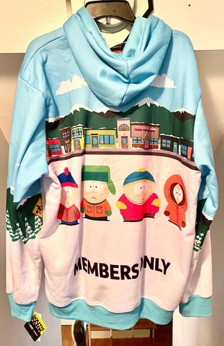 SUDADERA CON CAPUCHA SOUTH PARK THE BOYS & SIGN SUBLIMADA A TODO COLOR SOLO PARA MIEMBROS ADULTOS NUEVA CON ETIQUETAS - Imagen 2 de 5