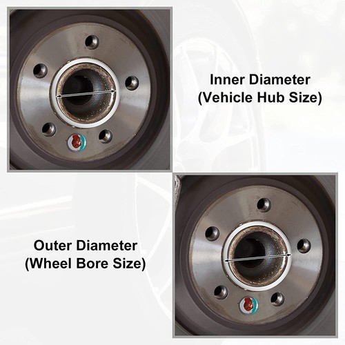 4pcs 72.6OD to 63.3ID Aluminum Alloy Wheel Bore Center Spacer Hub Centric Rings - Picture 7 of 12
