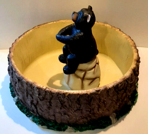 Bear Nut Bowl, Tree Bark design Christmas Decor - Picture 13 of 22