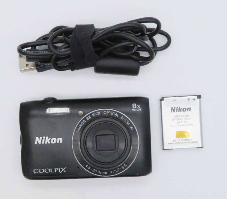 Nikon COOLPIX A300 20.1MP Digital Camera, Black 8X Zoom Wide Nikon COOLPIX A300 20.1MP Digital Camera, Black 8X Zoom Wide