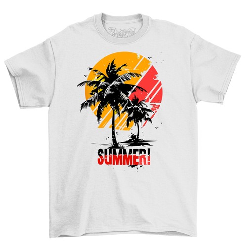 Verano 100 vibraciones de palmera - ¡Divertida camiseta para amantes de la playa! Diseño soleado, Unise - Imagen 5 de 46