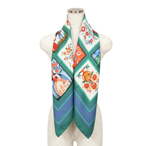 Hermes "IMAGERIE" Carre 90 Silk 100% Scarf Vintage Rare Cleaned - Picture 15 of 20