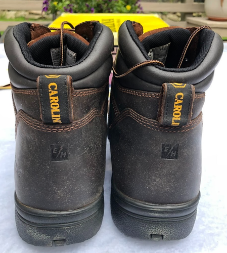 Men's 6" Size 15 D Carolina Waterproof Work Boots Brown Leather Cement CA3026 - Picture 6 of 14