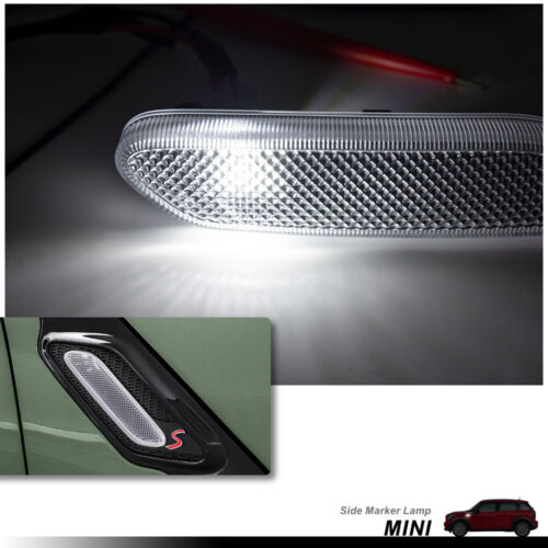 Clear OEM Fender Side Marker Light for 11-16 Mini Cooper R60 R61 w/ White T10 2X - Foto 2 di 6