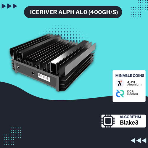 New ICERIVER ALPH AL0 400Gh 100W Alephium Miner with PSU | 6 Months Warranty - Picture 2 of 2