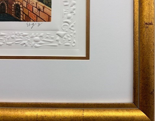 Amram Ebgi "Sea of Galilee" FRAMED Hand Signed & # Litho with Entaglio Art NEW - Picture 3 of 3