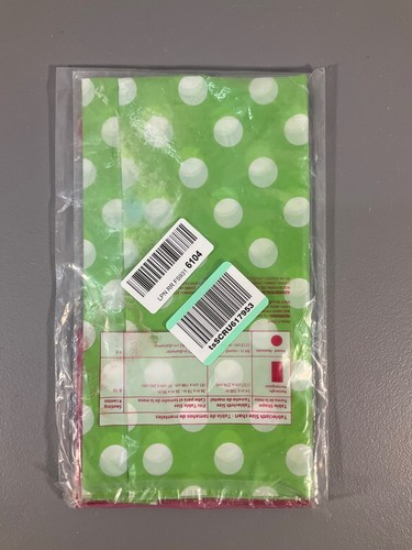 Royal7 1 Pack Lime Green Polka Dot Plastic Rectangle Tablecloth 54"x108"…… Green - Picture 4 of 10
