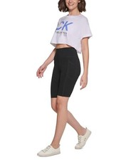 Calvin Klein Performance Womens Cropped Logo T-Shirt White Size Large DEFECT